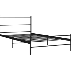 Rama łóżka Czarny 90 x 200 cm Metal vidaXL