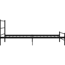 Rama łóżka Czarny 90 x 200 cm Metal vidaXL