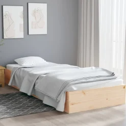 Rama łóżka lite drewno 75x190 cm pojedyncza