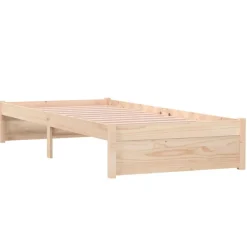 Rama łóżka lite drewno 75x190 cm pojedyncza