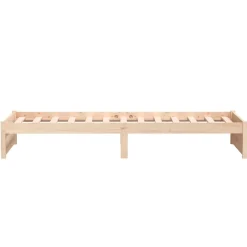 Rama łóżka lite drewno 75x190 cm pojedyncza