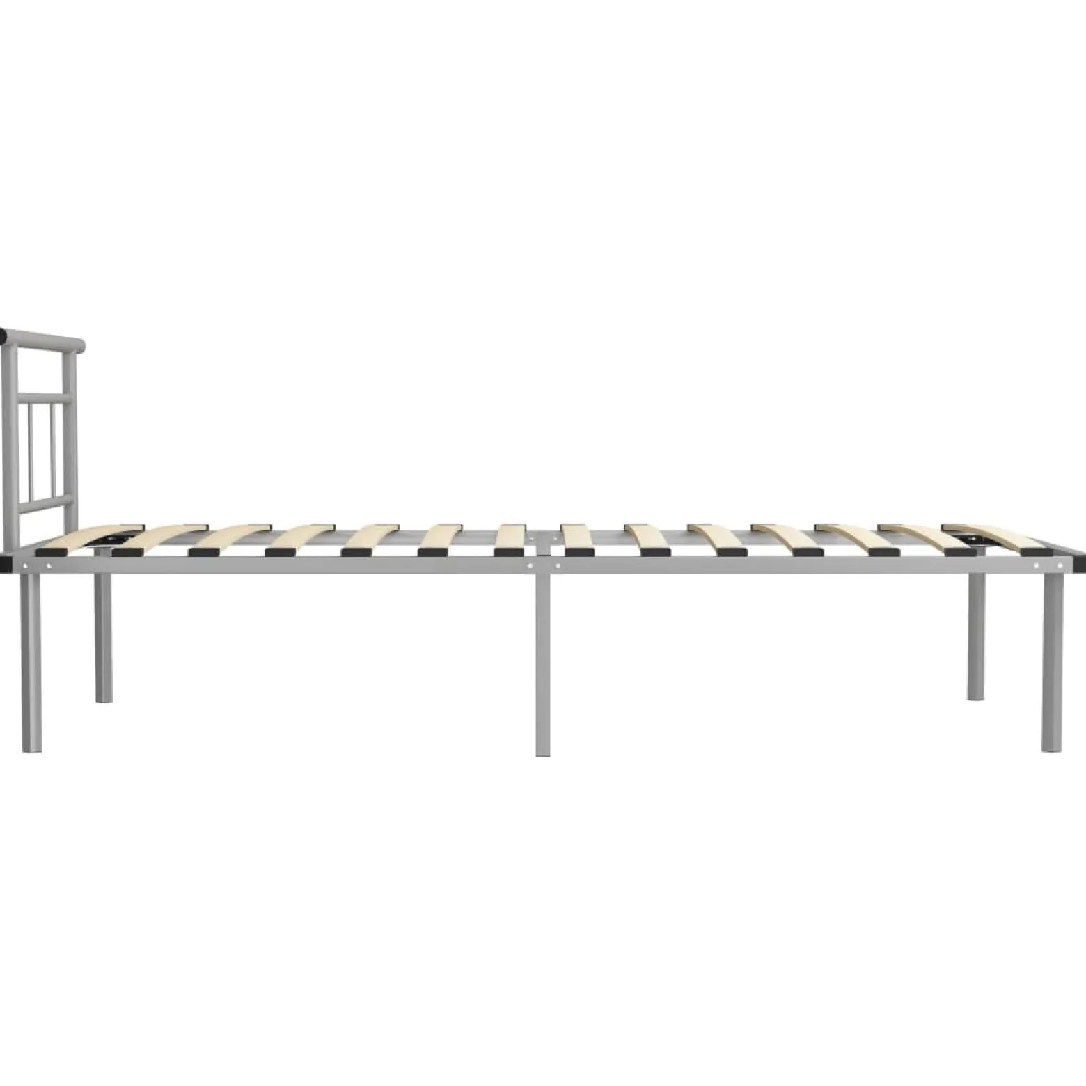 Rama łóżka Szary 100 x 200 cm Metal vidaXL