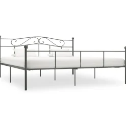 Rama łóżka Szary 180 x 200 cm Metal vidaXL