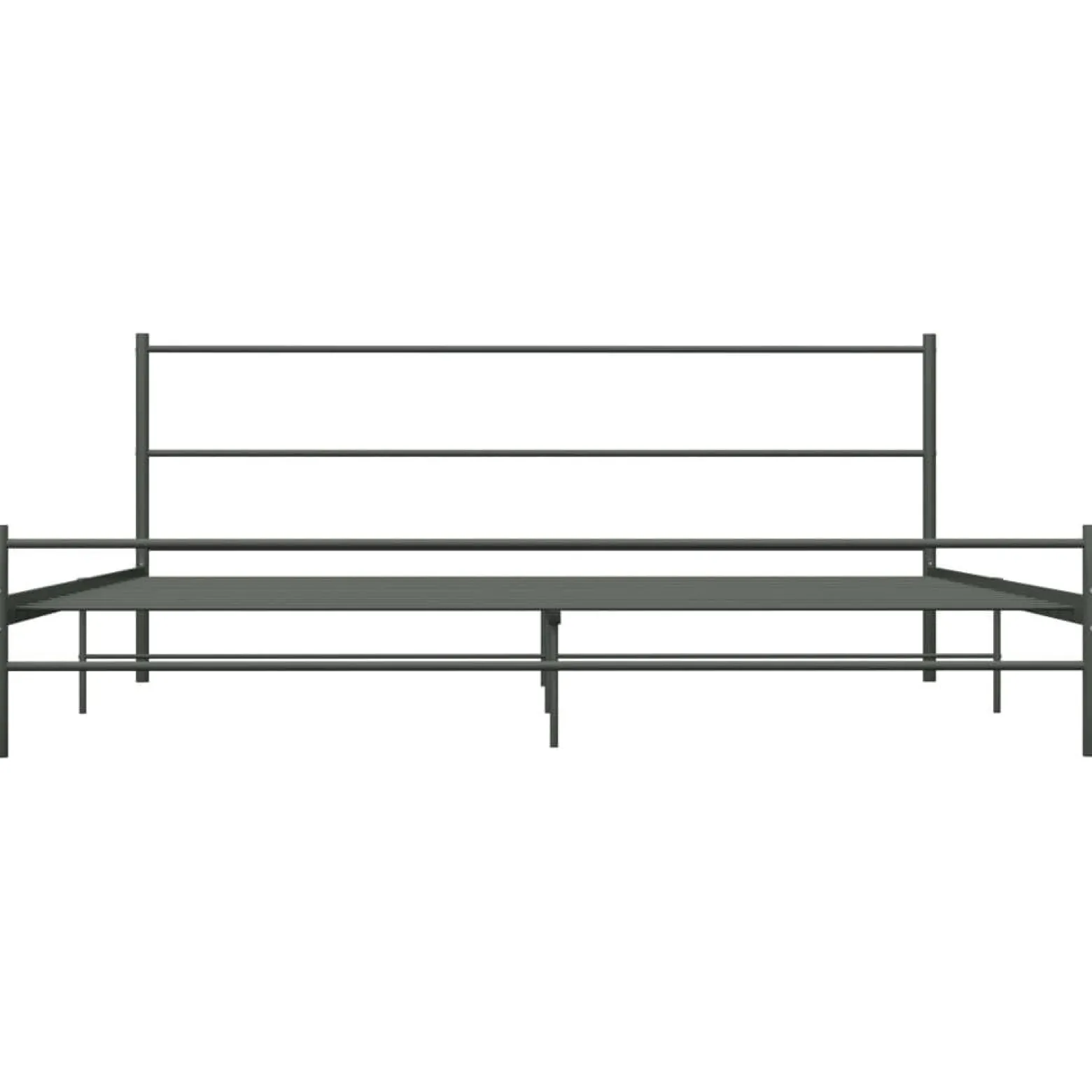 Rama łóżka Szary 200 x 200 cm Metal vidaXL