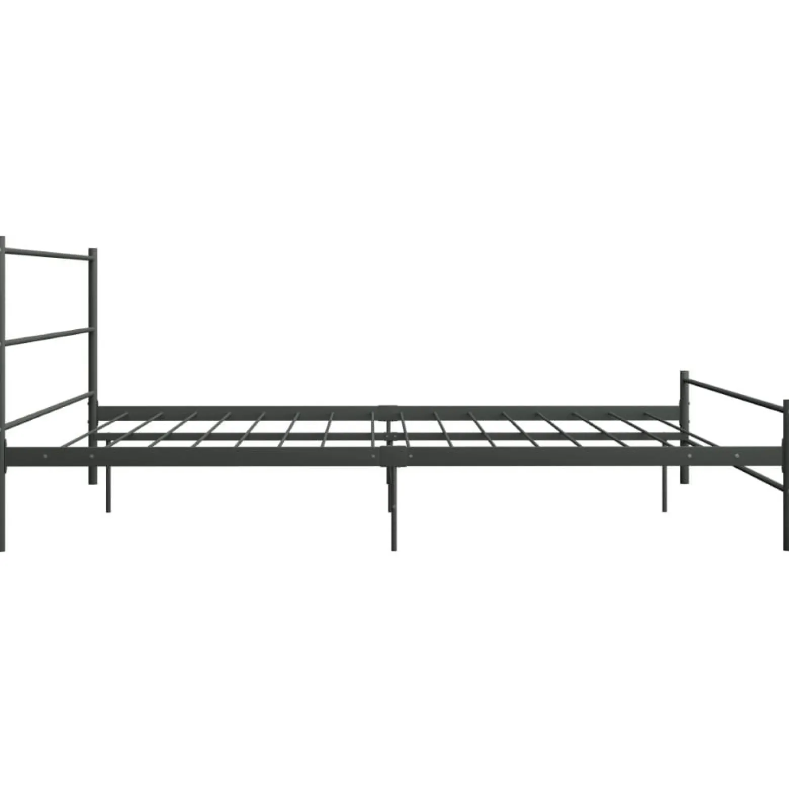 Rama łóżka Szary 200 x 200 cm Metal vidaXL