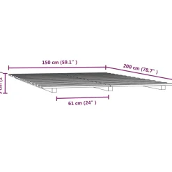 Rama łóżka 150x200 cm lite drewno sosnowe
