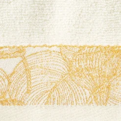 Ręcznik Agis 30x50 kremowy liście frotte 400g/m2