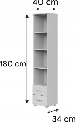 Regał CR3-ST3 180cm kaszmir szuflady półki szafka ubrania książki zabawki