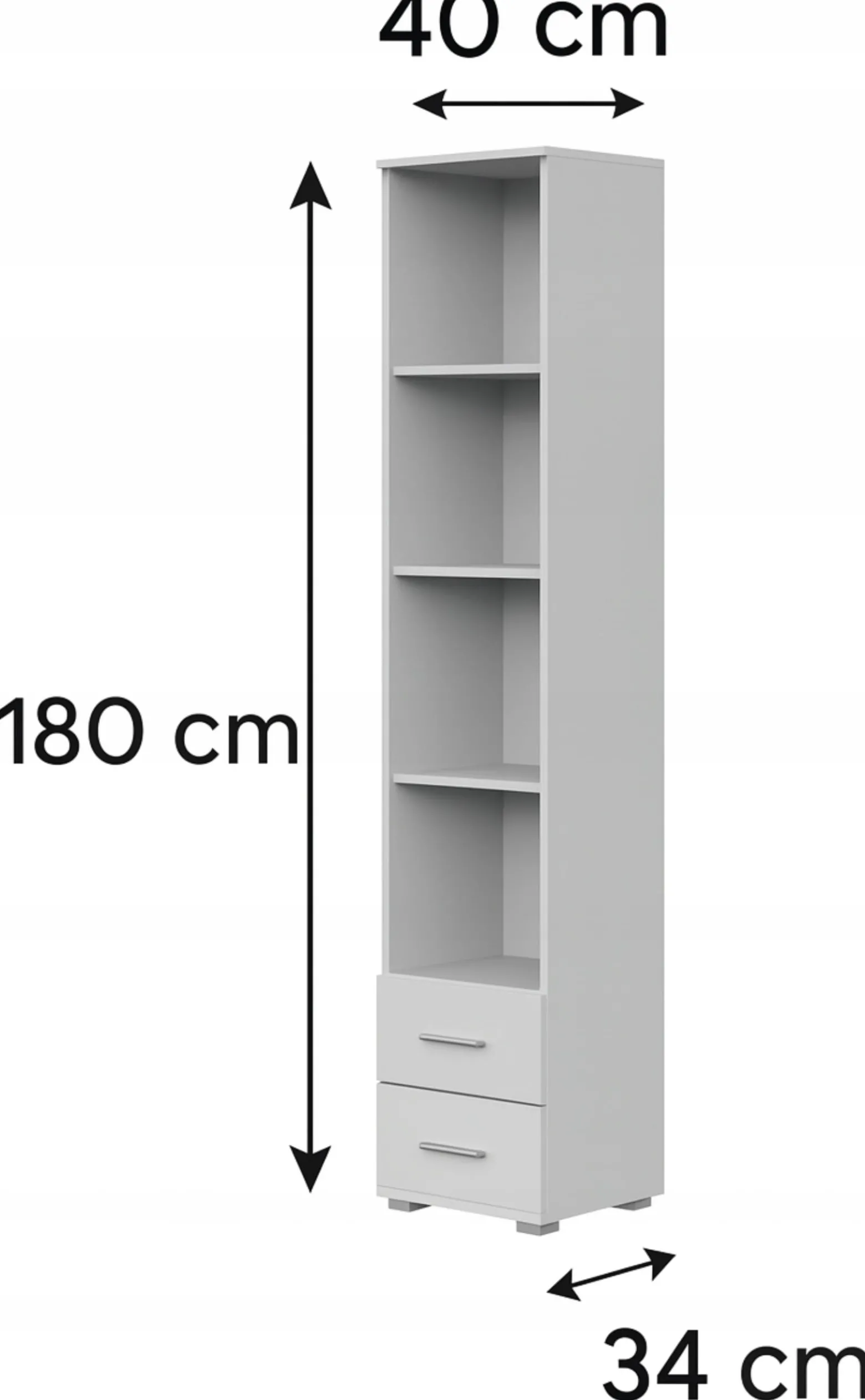 Regał CR3-ST3 180cm kaszmir szuflady półki szafka ubrania książki zabawki