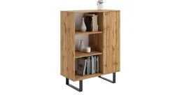 Regał Fondi loft - dąb craft złoty