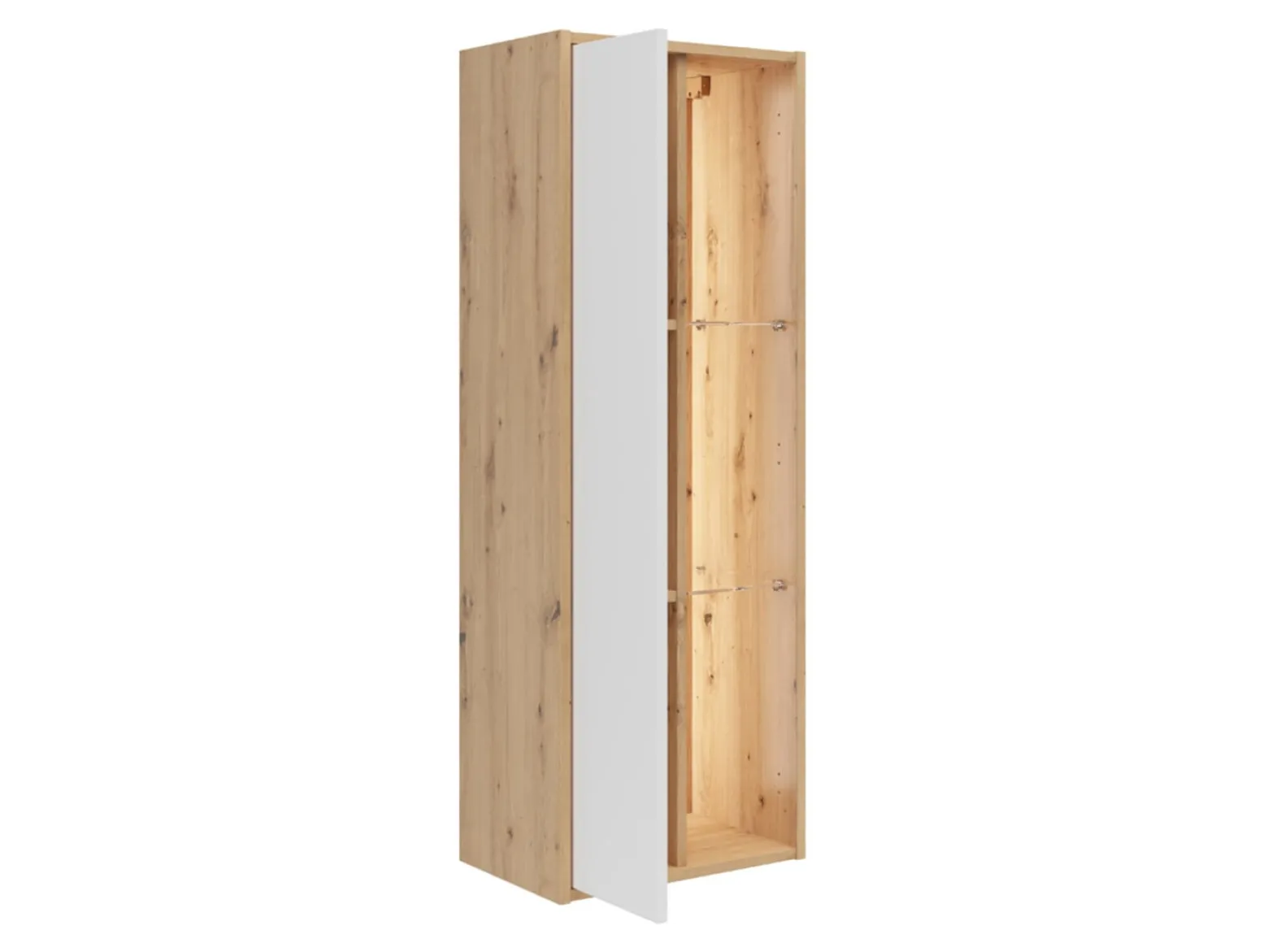 Regał Gap 47 cm z drzwiami i 3 półkami dąb artisan/biały