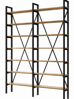 Regał Medium Industrial Loft na książki D7+R 220x180x30 cm