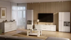 REGAŁ SŁUPEK Flory 50cm 5 PÓŁEK biały płyta laminowana