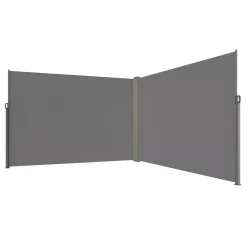 Roleta boczna tarasowa 200x600cm wodoodporna osłona balkonowa szara
