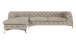Ropez Chelsea Bis narożnik 305x200 lewy welur beżowy