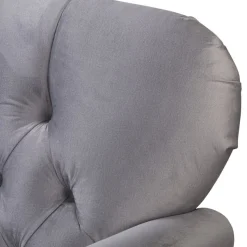 Ropez Chesterfield Jersey fotel pikowany welur szary