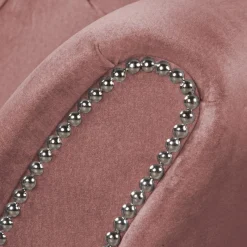 Ropez Chesterfield Jersey sofa 3os. pikowana welur różowy