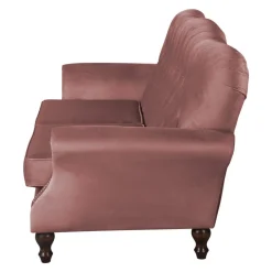 Ropez Chesterfield Jersey sofa 3os. pikowana welur różowy