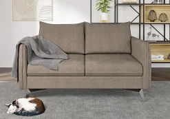 Ropez Juli Bis sofa 2 osobowa nogi metalowe tkanina beż