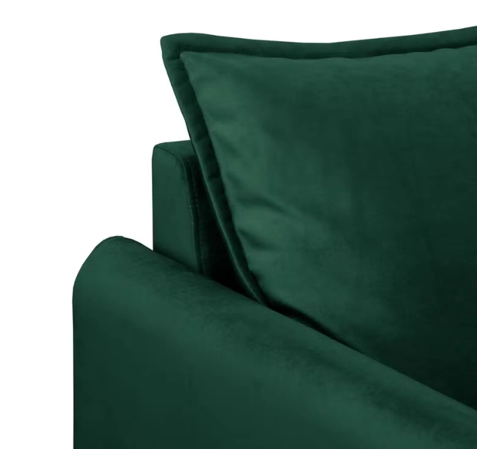 Ropez Juli sofa 3 osobowa wysokie nogi tkanina welur zielony