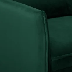 Ropez Juli sofa 3 osobowa wysokie nogi tkanina welur zielony