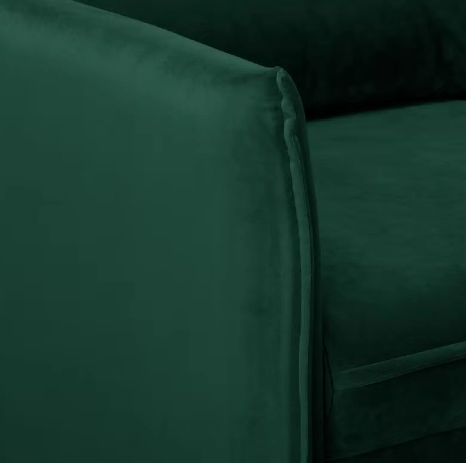 Ropez Juli sofa 3 osobowa wysokie nogi tkanina welur zielony