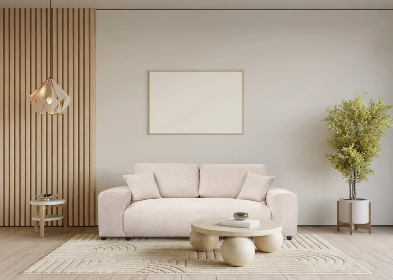 Ropez Justin sofa 3 bez funkcji tkanina plusz beżowy Blur 2