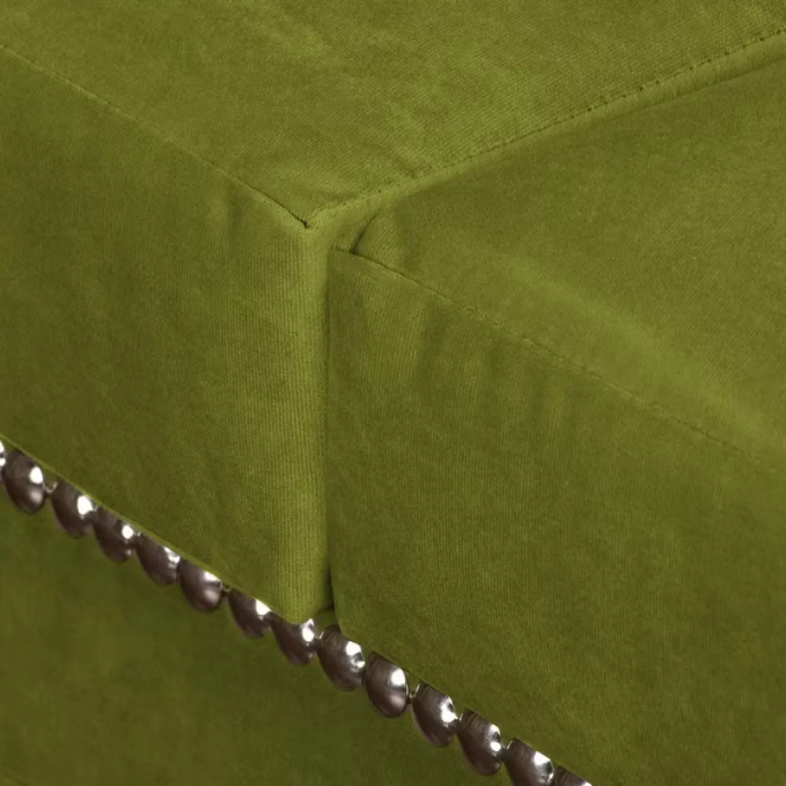 Ropez Sofa 2 Pikowana Glasgow kryształki welur zielony