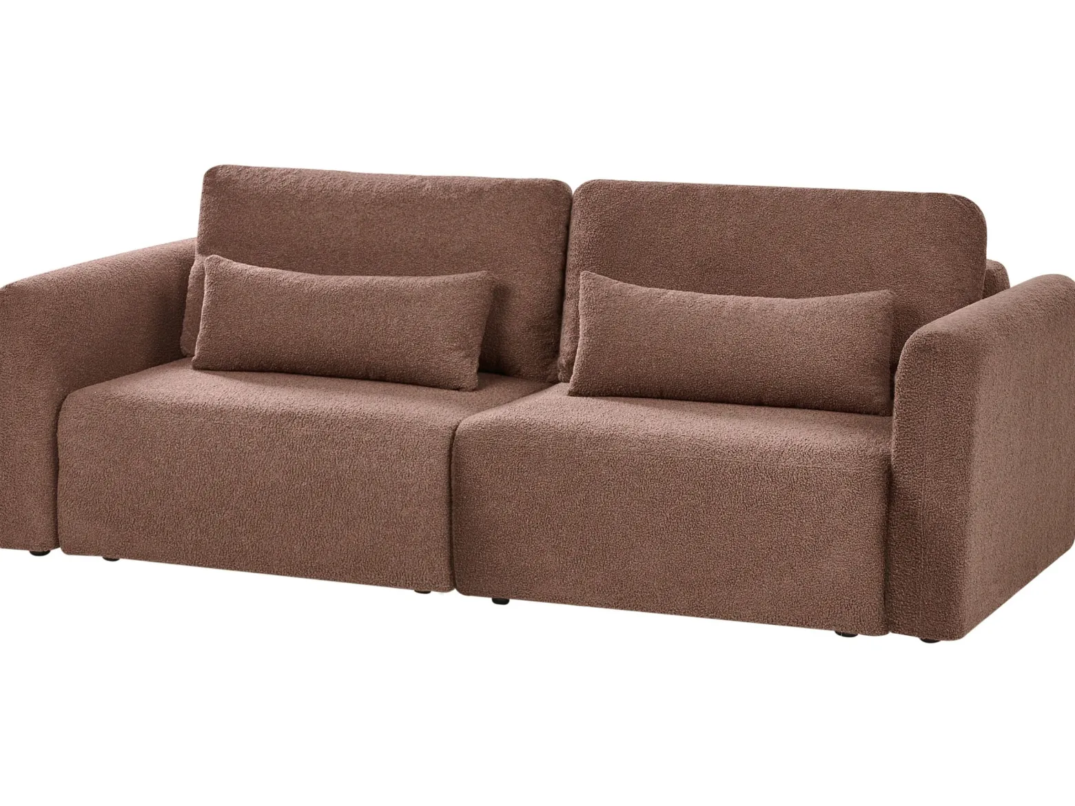 Rozkładana sofa 3 osobowa z funkcją spania brązowa
