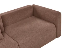Rozkładana sofa 3 osobowa z funkcją spania brązowa