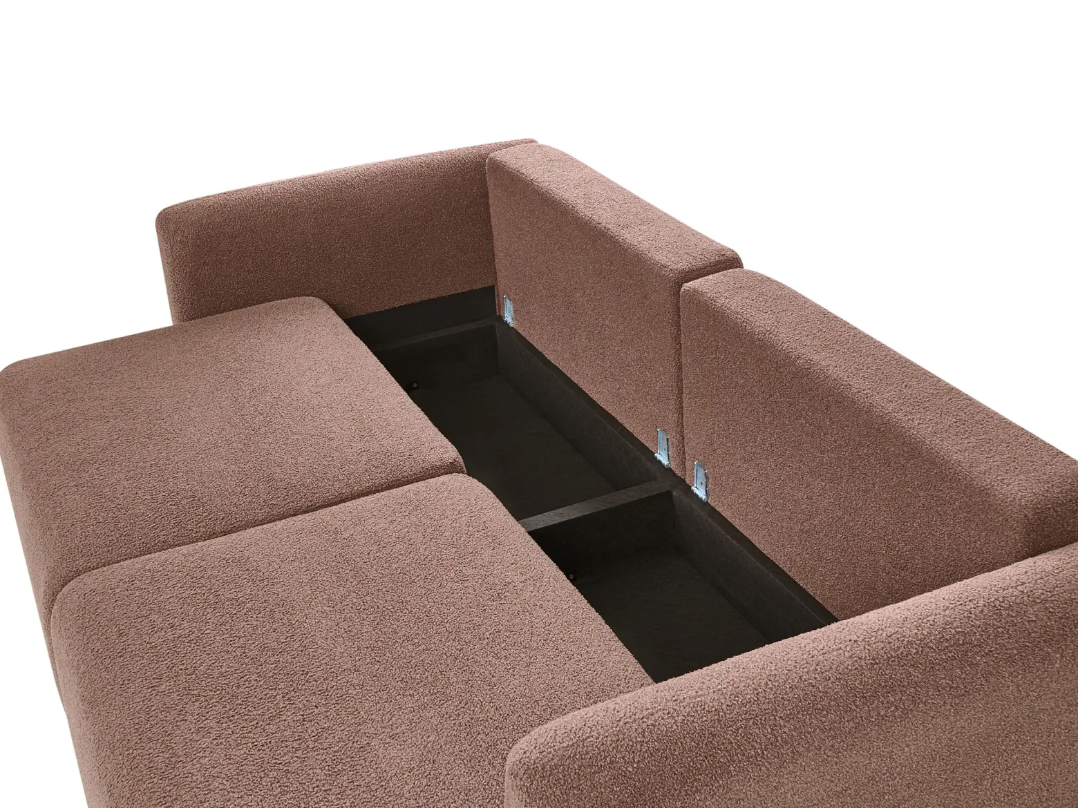 Rozkładana sofa 3 osobowa z funkcją spania brązowa