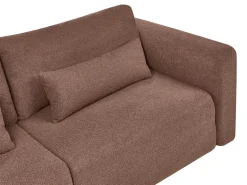 Rozkładana sofa 3 osobowa z funkcją spania brązowa