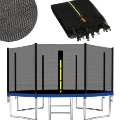 Siatka do trampoliny zewnętrzna z osłoną na sprężyny 366 cm 12 FT 8 słupków