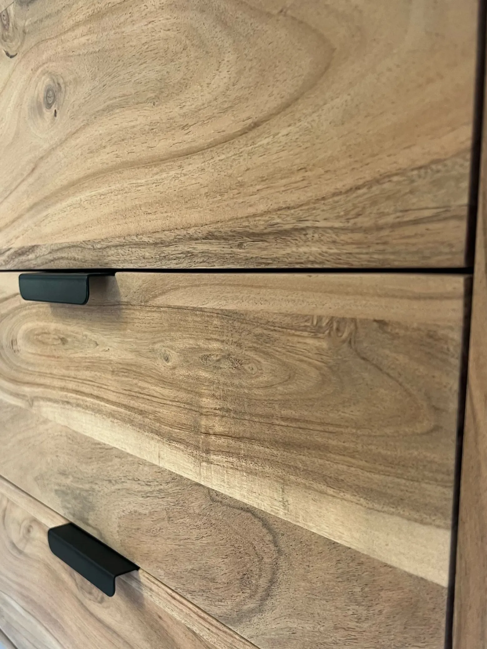 Sideboard z Drewna Akacjowego 175x76x40 cm Komoda z Efektem Kamienia
