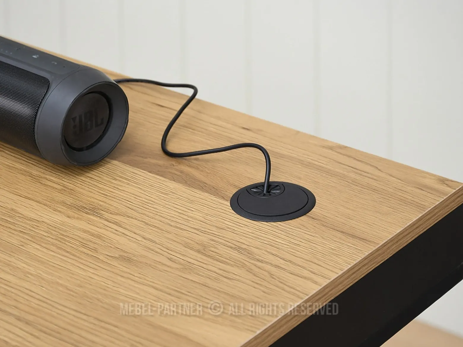 Skandynawskie Biurko Unif Sonoma Czarne Home Office
