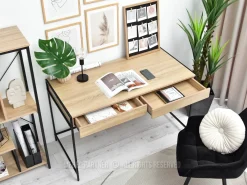 Skandynawskie Biurko Unif Sonoma Czarne Home Office