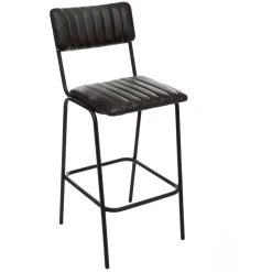 Skórzany hoker barowy stołek kuchenny styl loftowy 42x43x102 cm