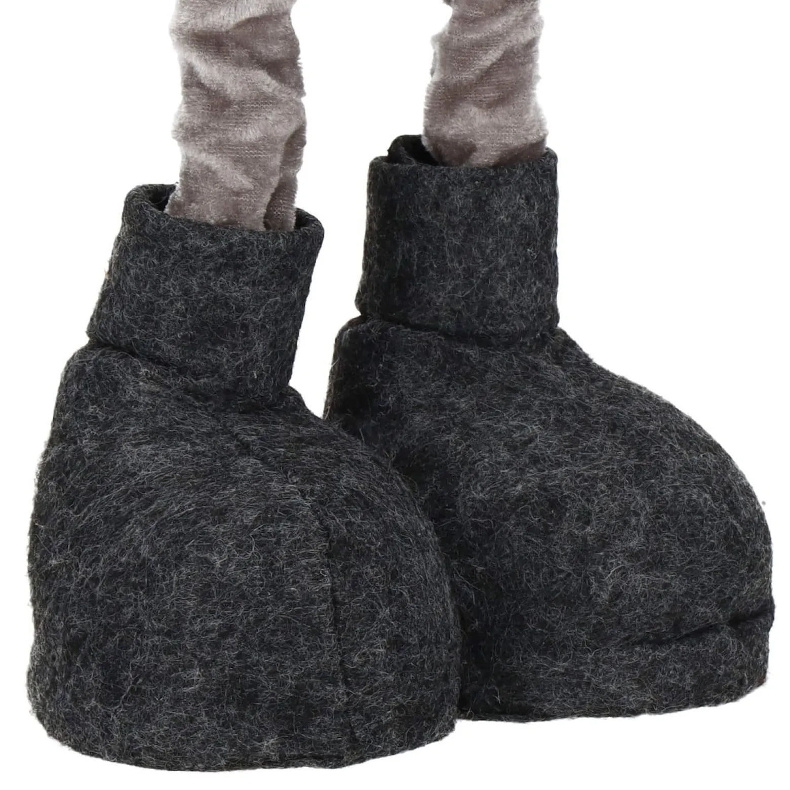 Skrzat 63-80 cm krasnal świąteczny, gnom na teleskopowych nóżkach szary