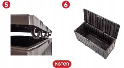 Skrzynia ogrodowa, schowek Kentwood 350 L - Brąz