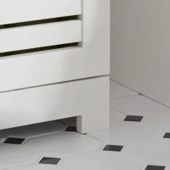 SoBuy Meble łazienkowe z 2 drzwiczkami Biały Rustykalny BZR41-W