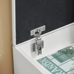 SoBuy Ławka na buty Biały 60x30x44cm Funkcjonalny FSR25-W