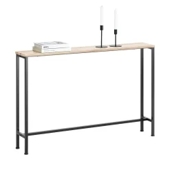 SoBuy Konsola do przedpokoju Jasny dąb 120x20x80cm Nowoczesny FSB19-XL-Z