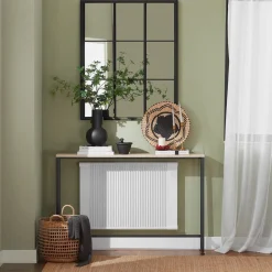 SoBuy Konsola do przedpokoju Jasny dąb 120x20x80cm Nowoczesny FSB19-XL-Z