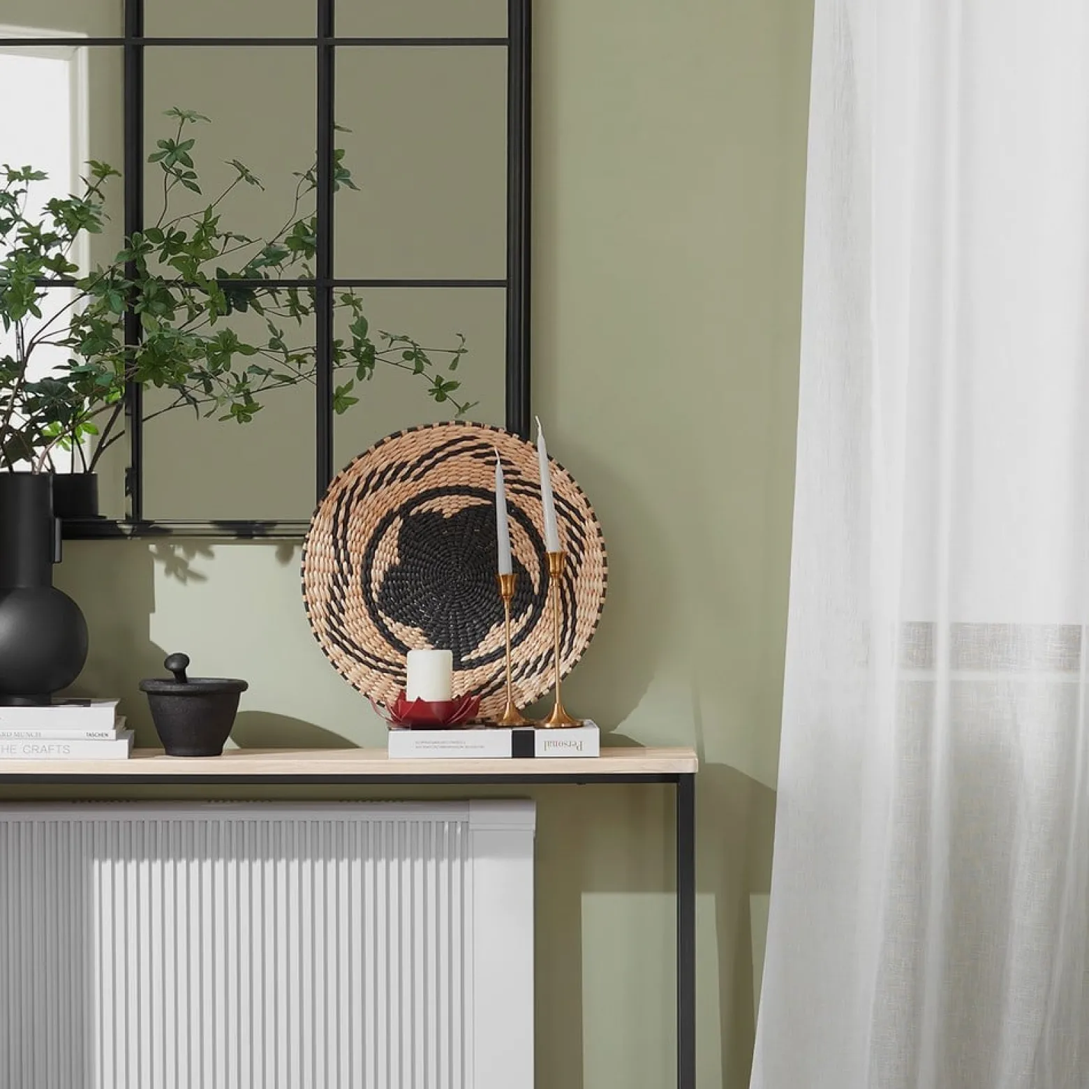 SoBuy Konsola do przedpokoju Jasny dąb 120x20x80cm Nowoczesny FSB19-XL-Z
