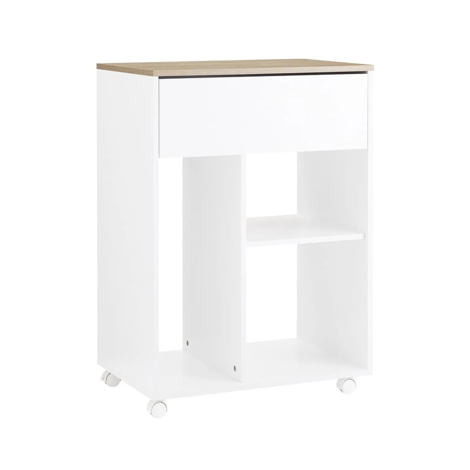 SoBuy Kontener biurowy z jedną szufladą 63x42x88cm Nowoczesny ASK10-NW
