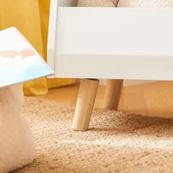 SoBuy Regał dziecięcy Biały 86x36x77cm Funkcjonalny KMB19-W