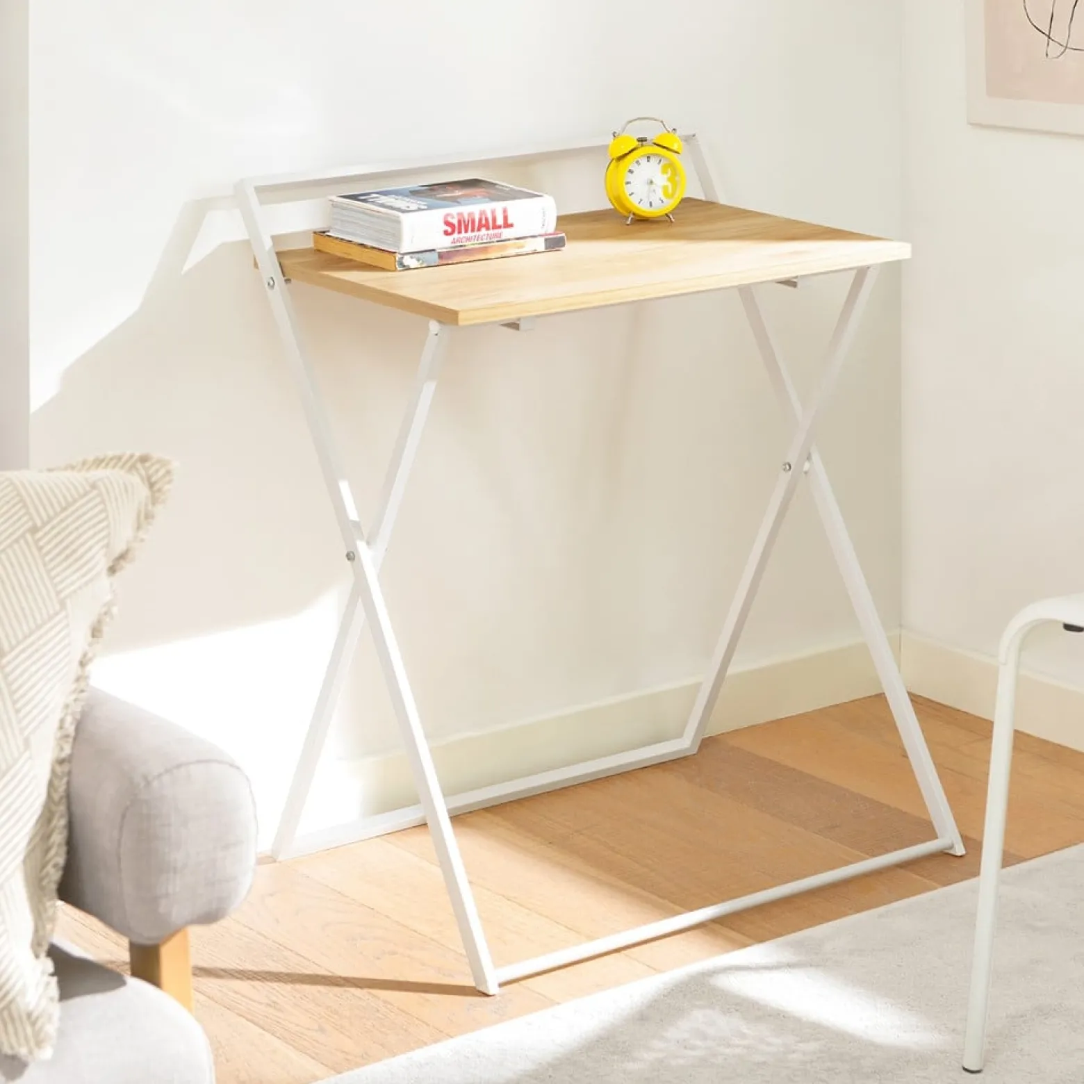 SoBuy Składane biurko komputerowe 63.5x40x78.5cm FWT88-WN