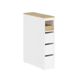 SoBuy Szafka łazienkowa z 4 szufladami Biały 60x20x82cm BZR54-K-W