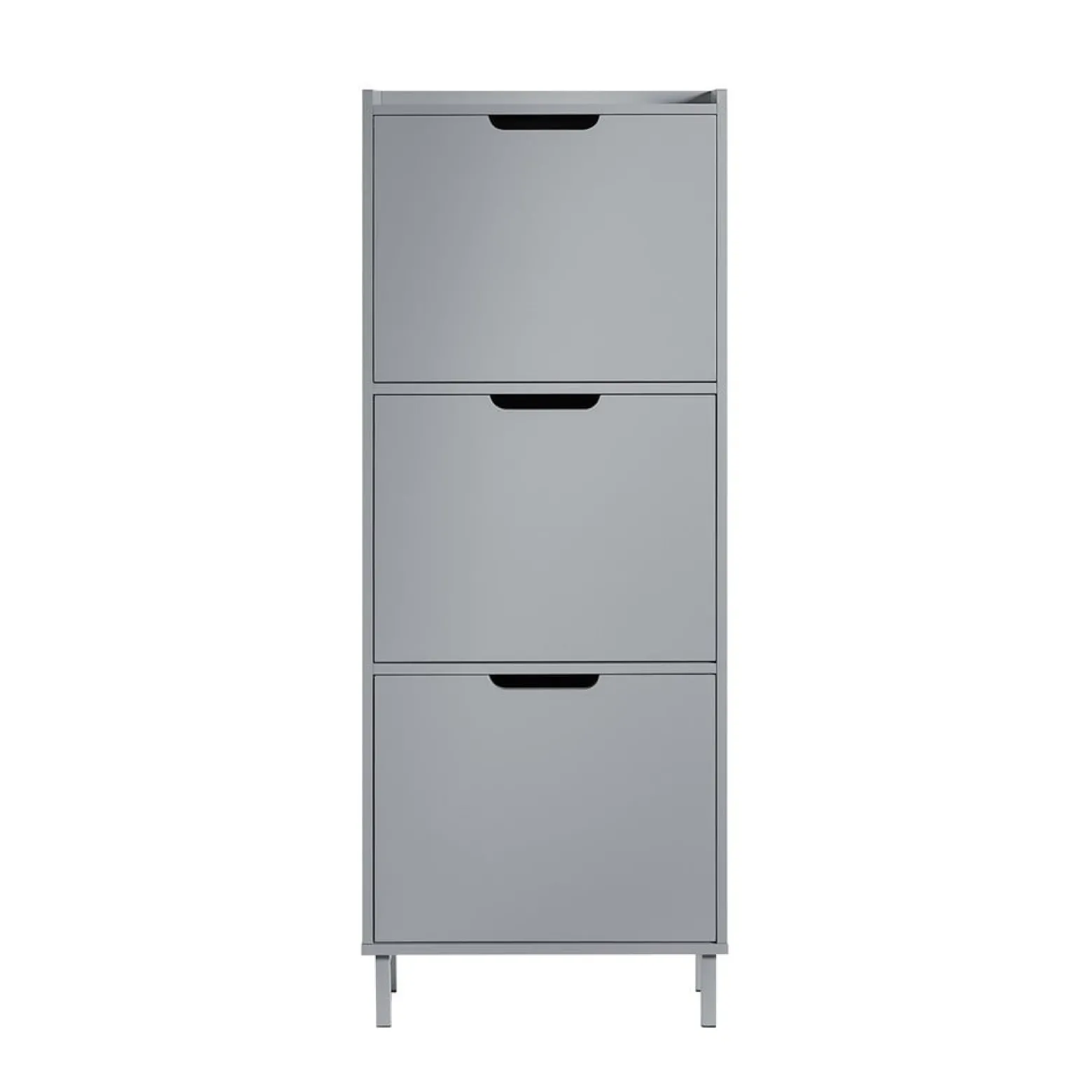 SoBuy Szafka na buty z 4 drzwiami Jasnoszary 50.3x19x129cm FSR151-H-HG