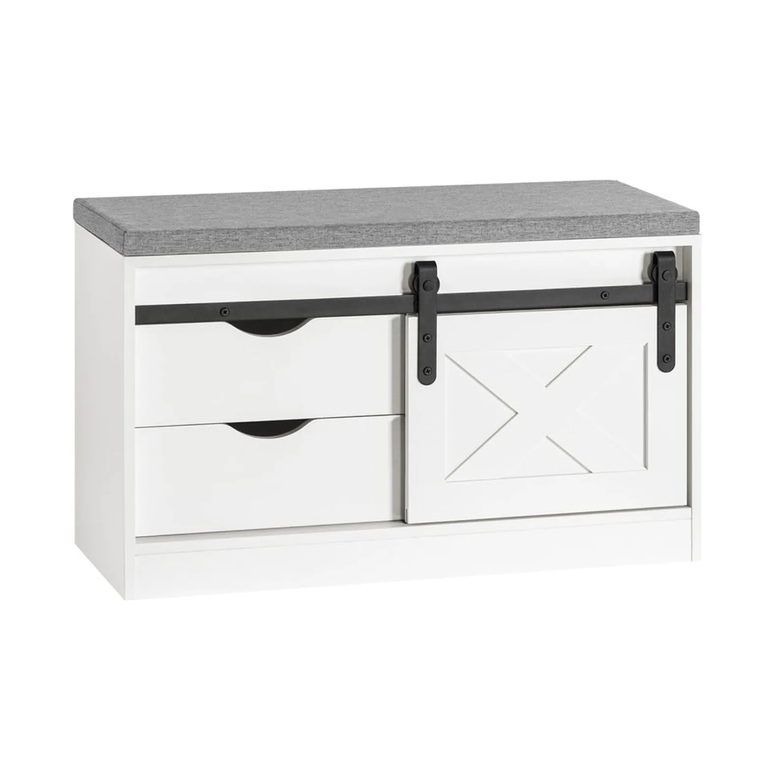 SoBuy Szafka na buty z dwiema szufladami Biały 80x30x49cm FSR153-W